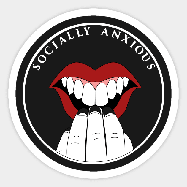 socially anxious Sticker by voidyboy